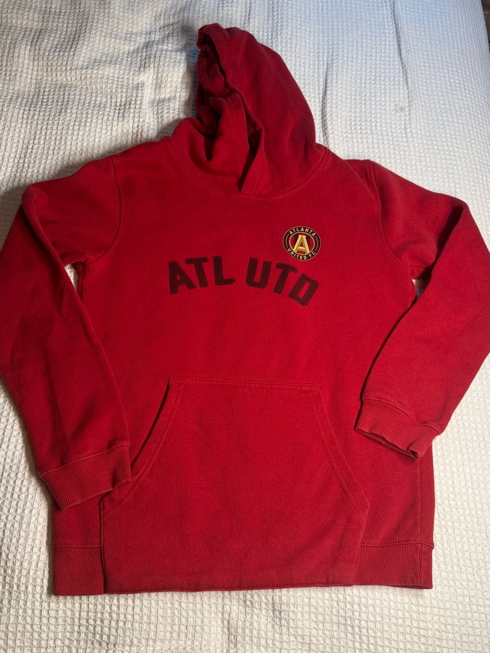 Red Pullover Hoodie - ATL UTD Logo